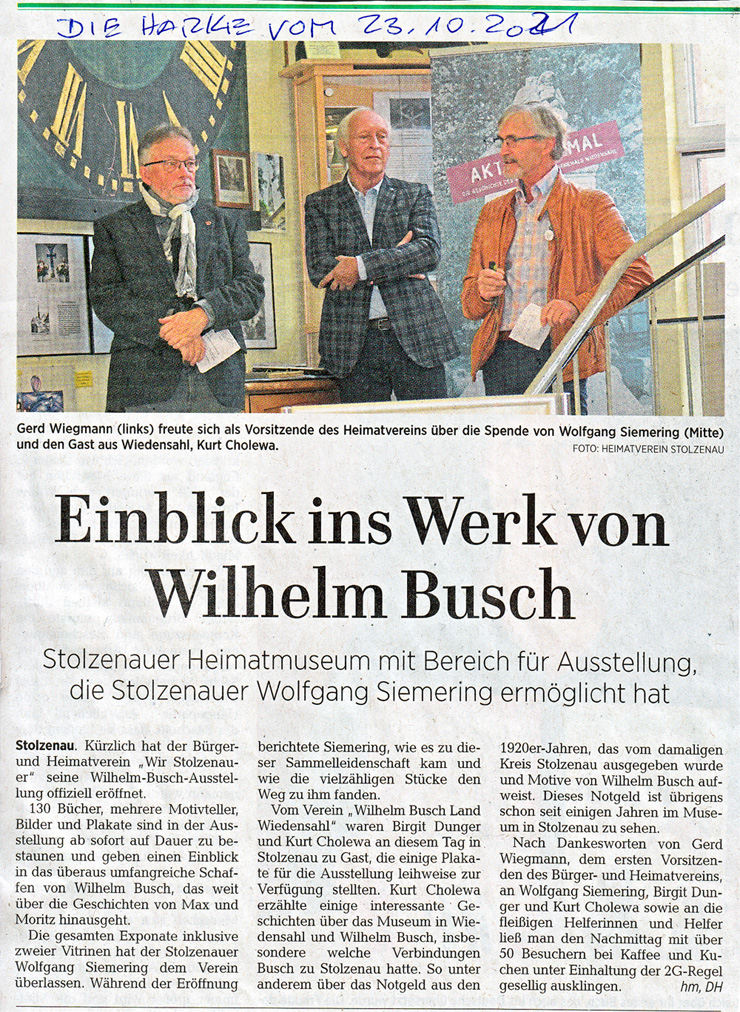 Eröffnung Wilhelm Busch